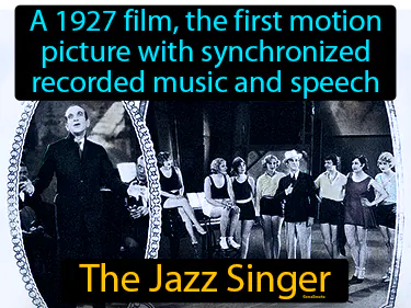 a 1927 film, the first motion picture with synchronized music and speech