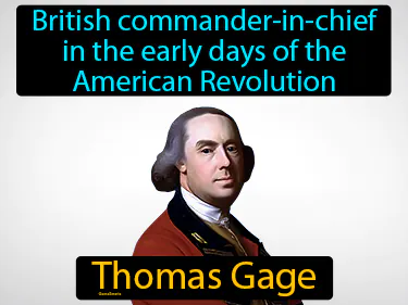 British commander-in-chief in the early days of the American Revolution