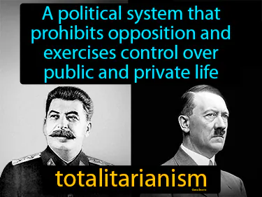 a political system that prohibits opposition and exercises control over public and private life