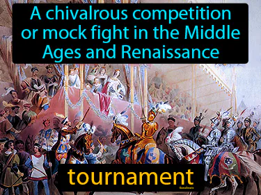 A chivalrous competition or mock fight in the Middle Ages and Renaissance