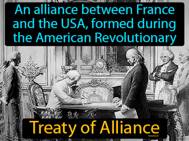 an alliance between France and the USA, formed during the American Revolutionary War
