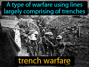 a type of warfare using lines largely comprising of trenches