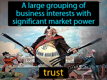 a large grouping of business interests with significant market power