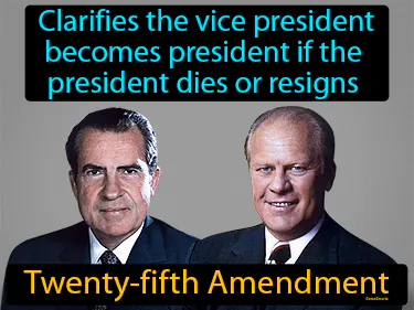 clarifies the vice president becomes president if the president dies or resigns