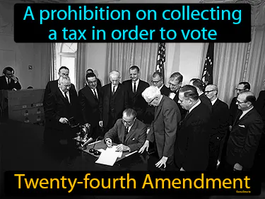 a prohibition on collecting a tax in order to vote