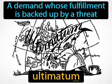 A demand whose fulfillment is backed up by a threat