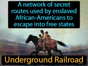 a network of secret routes used by enslaved African-Americans to escape into free states