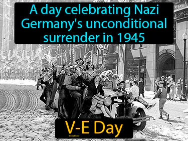 a day celebrating Nazi Germany's unconditional surrender in 1945