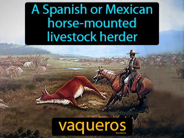 a Spanish or Mexican horse-mounted livestock herder