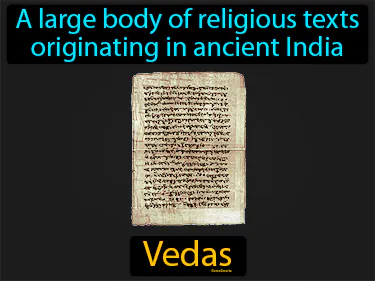 a large body of religious texts originating in ancient India