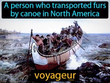 a person who transported furs by canoe in North America