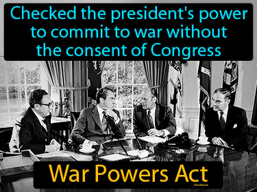 checked the president's power to commit to war without the consent of Congress