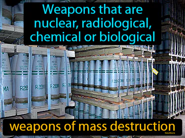Weapons that are nuclear, radiological, chemical or biological