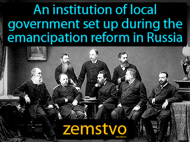 An institution of local government set up during the emancipation reform in Russia