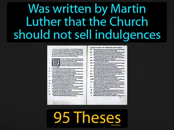 was written by Martin Luther that the Church should not sell indulgences
