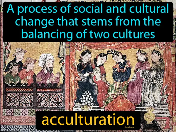 A process of social and cultural change that stems from the balancing of two cultures