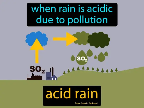 When rain is acidic due to pollution