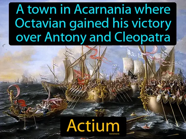 a town in Acarnania where Octavian gained his victory over Antony and Cleopatra