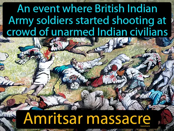 An event where British Indian Army soldiers started shooting at crowd of unarmed Indian civilians