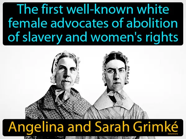 the first well-known white female advocates of abolition of slavery and women's rights