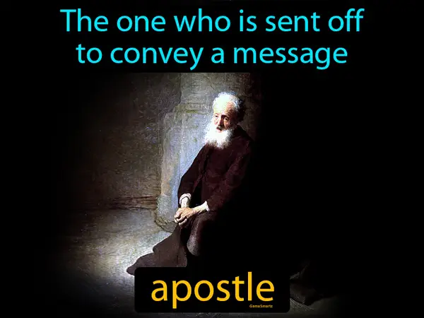 the one who is sent off to convey a message
