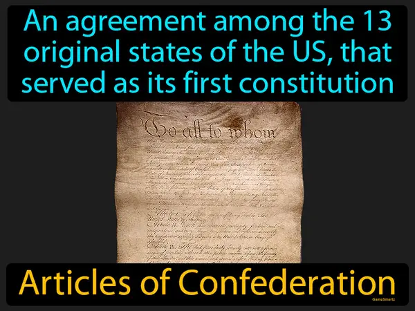 an agreement among the 13 original states of the US, that served as its first constitution