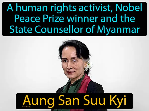 a human rights activist, Nobel Peace Prize winner and the State Counsellor of Myanmar