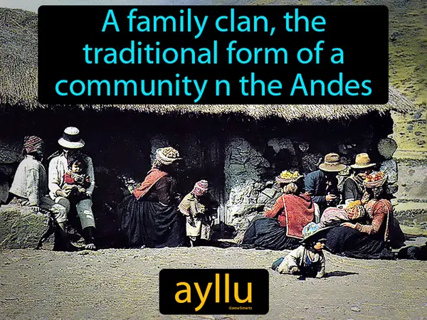 A family clan, the traditional form of a community in the Andes