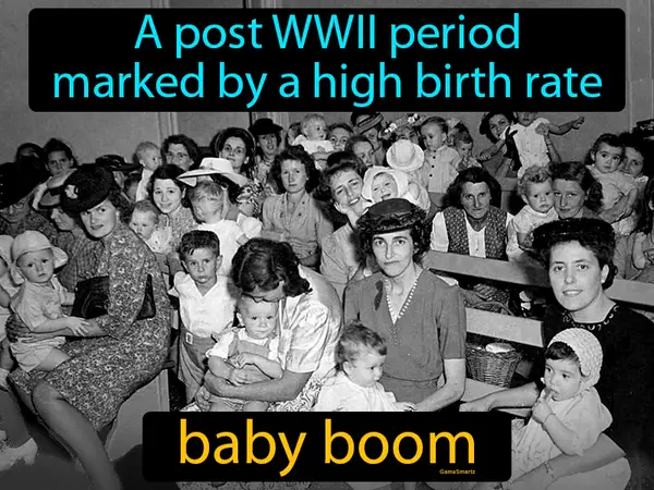 a post WWII period marked by a high birth rate