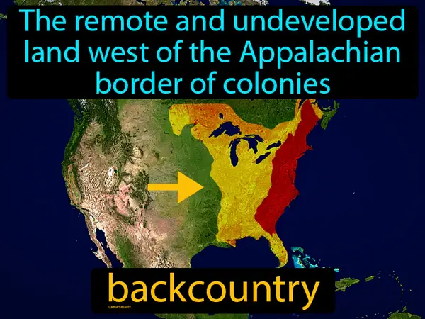 the remote and undeveloped land west of the Appalachian border of colonies