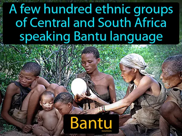 A several hundred ethnic groups of Central and South Africa speaking Bantu language