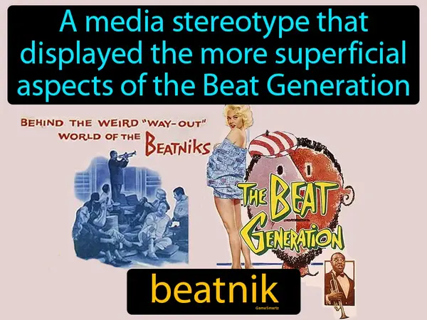 a media stereotype that displayed the more superficial aspects of the Beat Generation