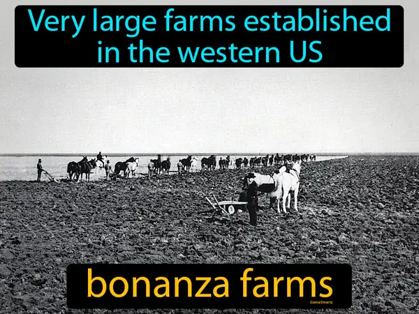 very large farms established in the western US