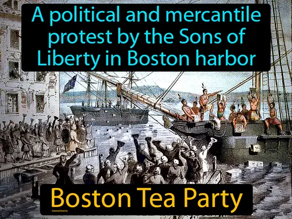 a political and mercantile protest by the Sons of Liberty in Boston harbor