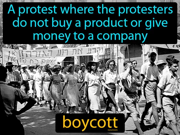 a protest where the protesters do not buy a product or give money to a company