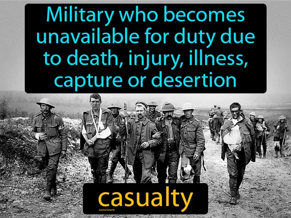 military who becomes unavailable for duty due to death, injury, illness, capture or desertion
