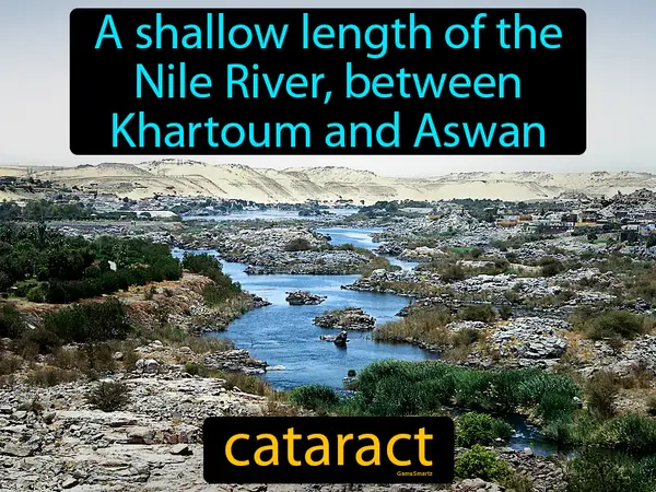 a shallow length of the Nile River, between Khartoum and Aswan