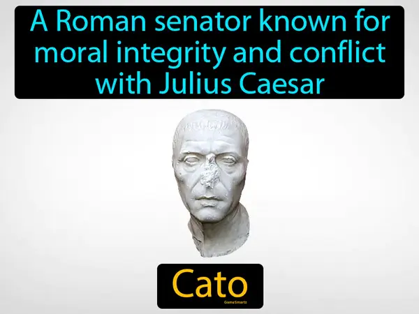 a Roman senator known for moral integrity and conflict with Julius Caesar