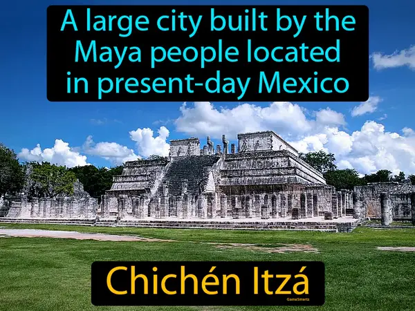 a large city built by the Maya people located in present-day Mexico
