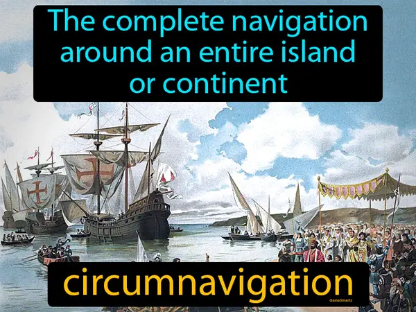 the complete navigation around an entire island or continent