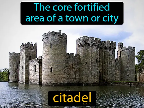 the core fortified area of a town or city