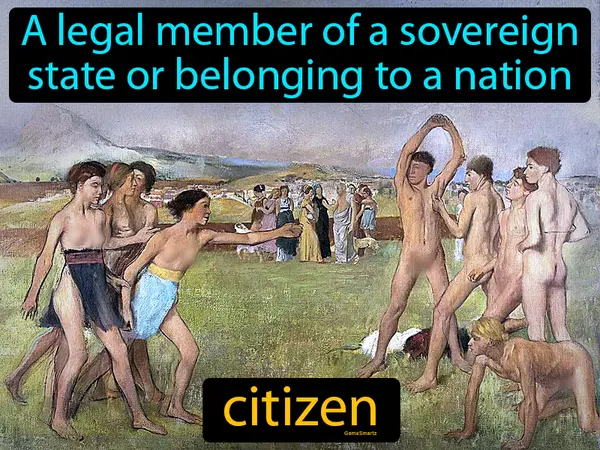A legal member of a sovereign state or belonging to a nation