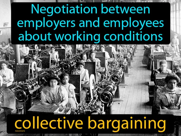 negotiation between employers and employees about working conditions
