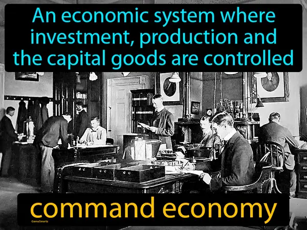 an economic system where investment, production and the capital goods are controlled