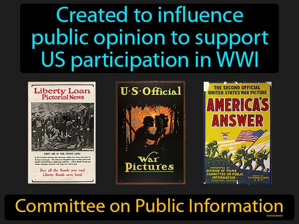 created to influence public opinion to support US participation in WWI