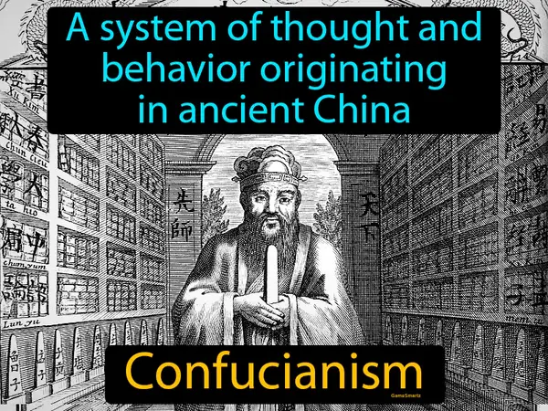 a system of thought and behavior originating in ancient China