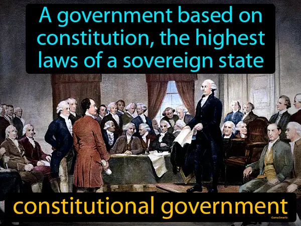 A government based on constitution, the highest laws of a sovereign state