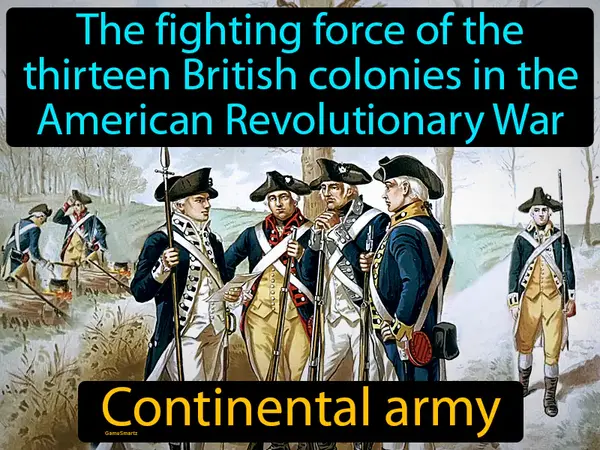 the fighting force of the thirteen British colonies in the American Revolutionary War