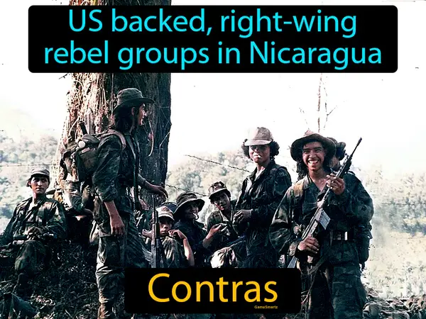 US backed, right-wing rebel groups in Nicaragua