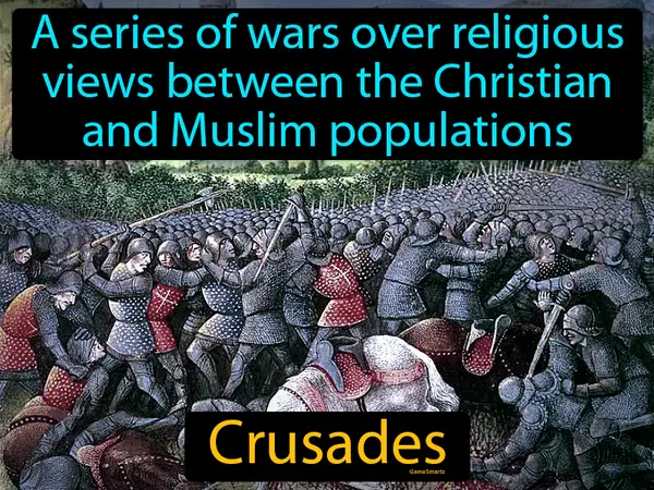 a series of wars over religious views between the Christian and Muslim populations